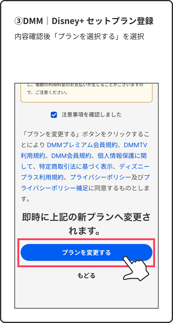 ③DMM｜Disney+ セットプラン登録